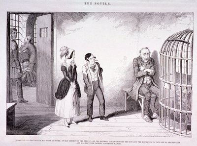 Die Flasche, 1847 von George Cruikshank