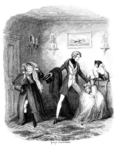 Die Flucht, frühes bis mittleres 19. Jahrhundert von George Cruikshank