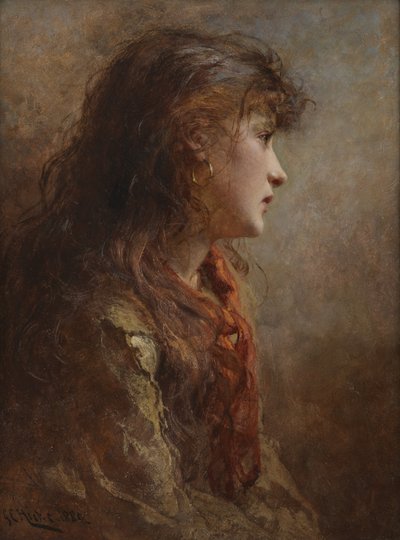 Ein Zigeunermädchen, 1880 von George Elgar Hicks