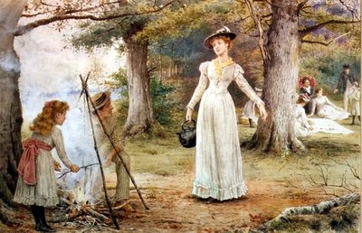 Feuer schüren von George Goodwin Kilburne