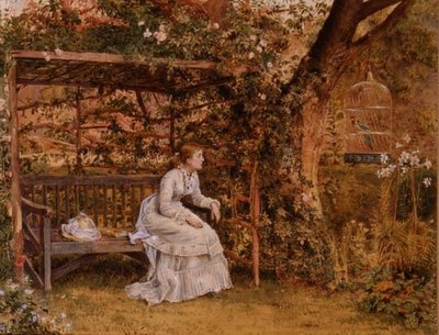 Die Dame und ihr Papagei von George Goodwin Kilburne