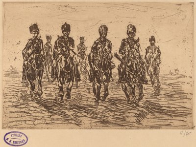 Galoppierende Husaren in Vorderansicht von George Hendrik Breitner