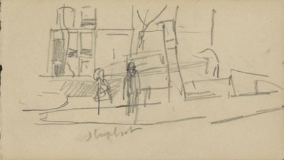 Schlepper in einem Kanal von George Hendrik Breitner
