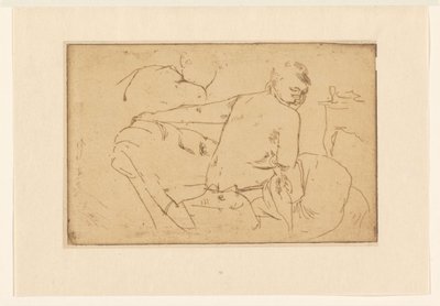 Sitzende halbnackte Frau von George Hendrik Breitner