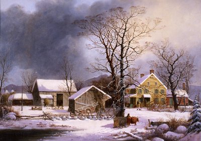 Winter auf dem Land, 1862 von George Henry Durrie