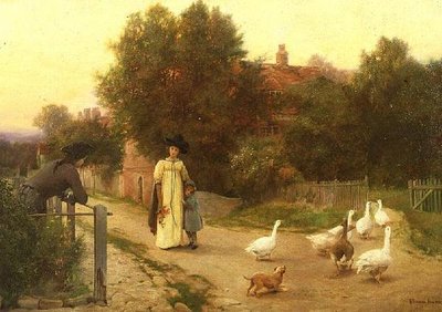 Die Gänse zusammentreiben von George Hillyard Swinstead