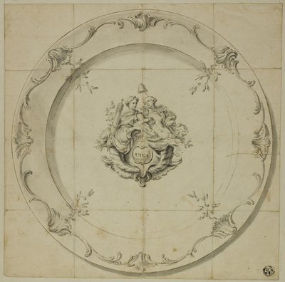 Muster für Porzellanteller (Utica) von George Knapton
