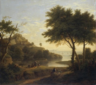 Landschaft in der Nähe einer Küstenbucht von George Lambert