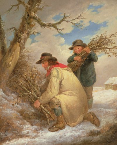 Zweigsammler im Schnee von George Morland