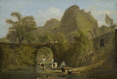 Dynas Rock und Brücke von George Orleans Delamotte