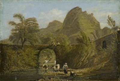 Dynas Rock und Brücke von George Orleans Delamotte