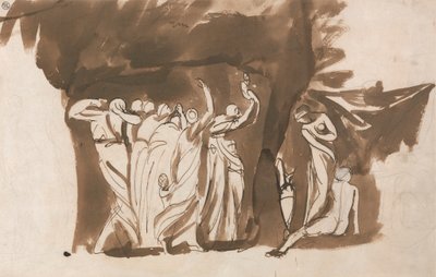 Mythologische Gruppe von Frauen und Kindern von George Romney