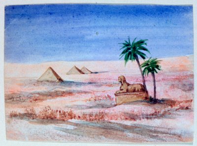 Sphinx und Pyramiden, Gizeh I von George Sand