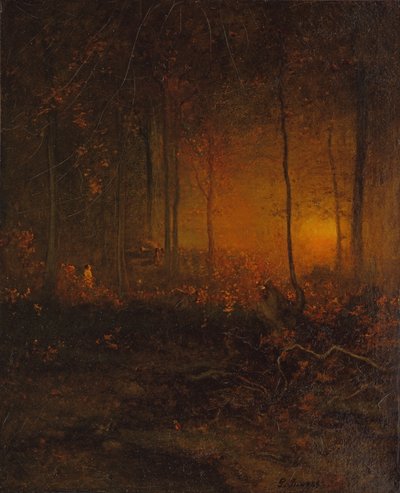 Den Sonnenuntergang beobachten, 1887 von George Snr. Inness