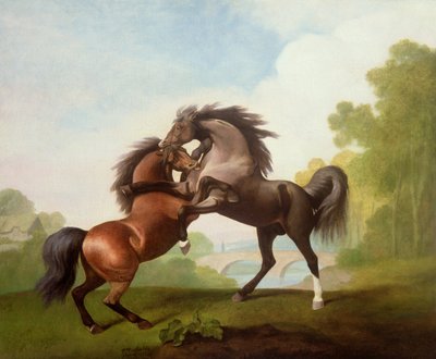 Kämpfende Pferde von George Stubbs