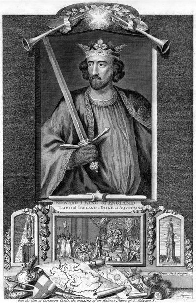 Eduard I. von England, 18. Jahrhundert von George Vertue