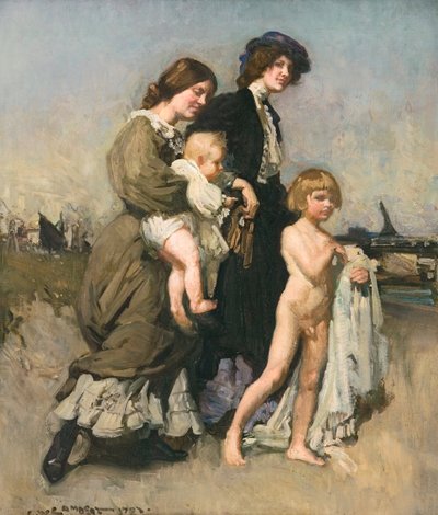 Die Feiertagsgruppe (Die Badenden) von George Washington Lambert