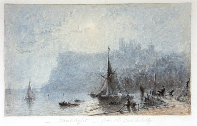 Mondlicht - vom Pier Whitby von George Weatherill