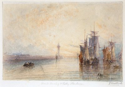 Schiffe verlassen den Hafen von Whitby von George Weatherill
