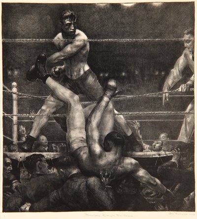 Dempsey durch die Seile, 1923-24 von George Wesley Bellows