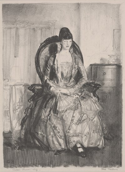 Emma auf einem Stuhl von George Wesley Bellows