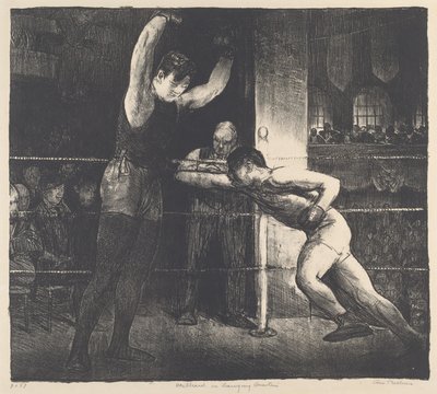 Willard im Trainingsquartier, 1916 von George Wesley Bellows