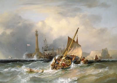 Lugger, der Margate betritt von George the Elder Chambers