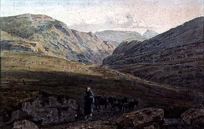 Gebirgige Landschaft - Abend von George the Younger Barret