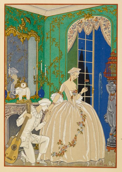 À Clymène. Eine Frau und ein Musiker. von Georges Barbier