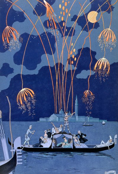 Feuerwerk in Venedig, 1924 von Georges Barbier