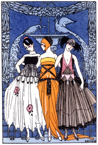 Die drei Grazien, ca. 1920 von Georges Barbier