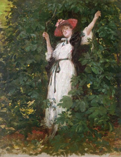 Sarah Bernhardt in den Bäumen von Georges Clairin