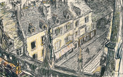 Eine Straße in Valogne, ca. 1911 von Georges Dupuis