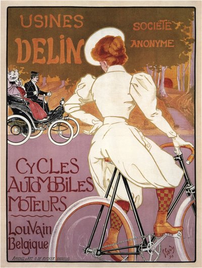 Delin Fahrräder Automobile Motoren, 1898 von Georges Gaudy