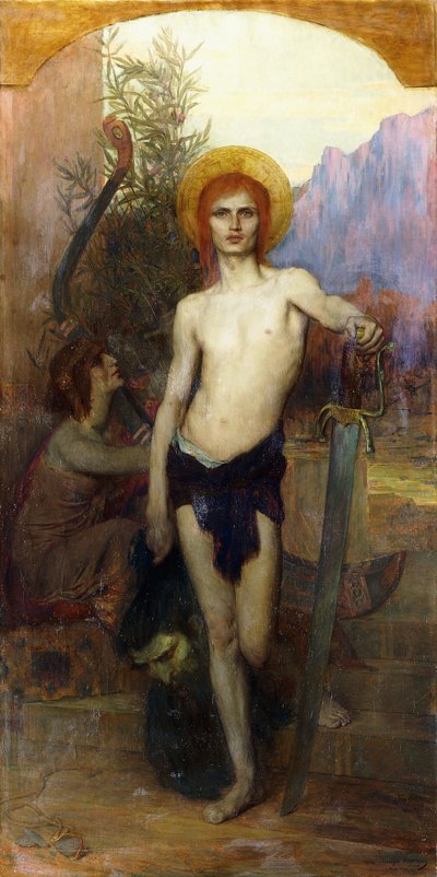 David mit dem Kopf von Goliath von Georges Lavergne