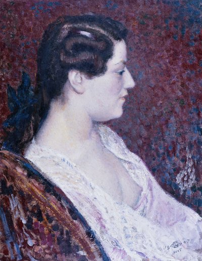 Frau mit nackten Brüsten von Georges Lemmen