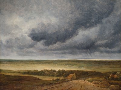 Straße in der Nähe eines Dorfes von Georges Michel