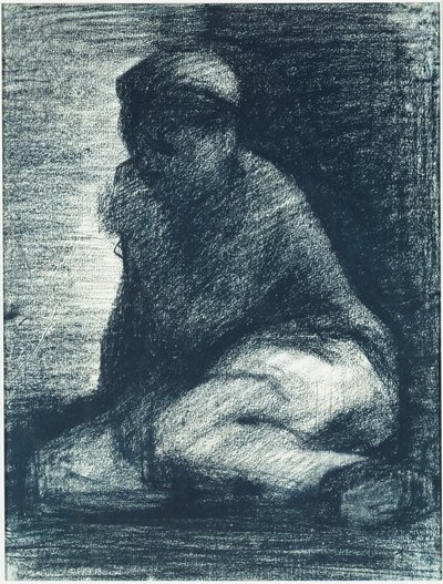 Ein junger Mann in der Hocke, um 1882 von Georges Pierre Seurat