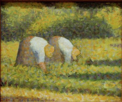 Bäuerinnen bei der Arbeit von Georges Seurat