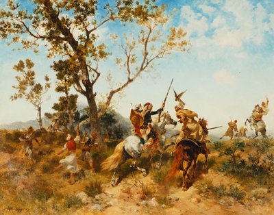 Eine arabische Falkenjagd von Georges Washington