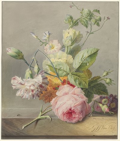 Blumenstillleben. Um 1800-25 von Georgius Jacobus Johannes van Os