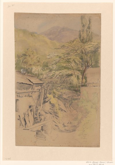 Berglandschaft mit Wassermühle von Gerard Bilders