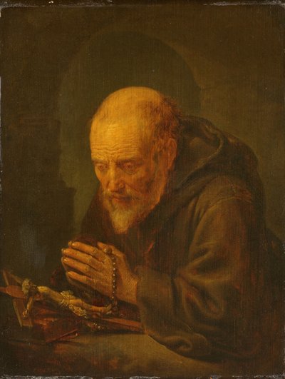 Ein Einsiedler im Gebet von Gerrit Dou