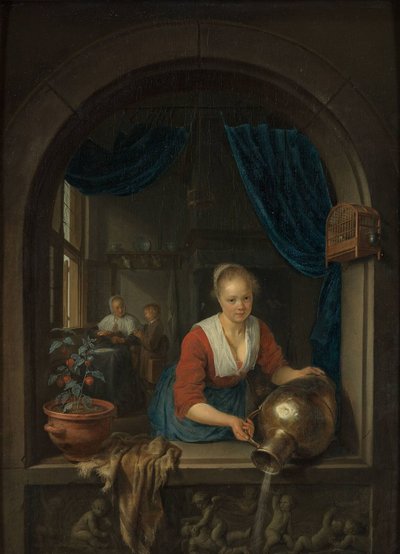 Magd am Fenster, ca. 1660 von Gerrit Dou