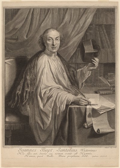 Jean-Baptiste Santeuil von Gerard Edelinck after Chevalier Dumee