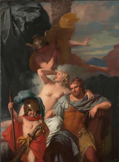 Merkur befiehlt Kalypso, Odysseus freizulassen von Gerard de Lairesse