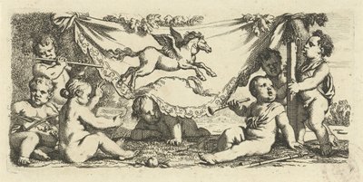 Musizierende Putti mit Pegasus von Gerard de Lairesse