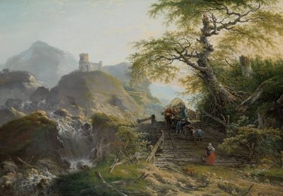 Gebirgige Landschaft bei Düsseldorf von Gerard van Nijmegen
