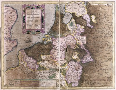 Belgien (Gravur) von Gerardus Mercator