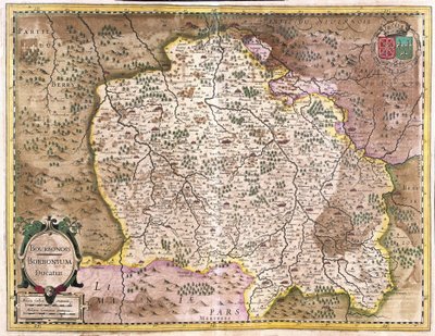 Bourbonnais, Frankreich (Stich) von Gerardus Mercator